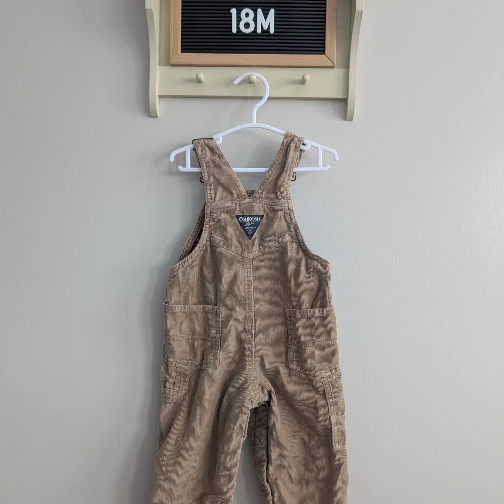 OshKosh B'gosh Tan Kids Overalls
